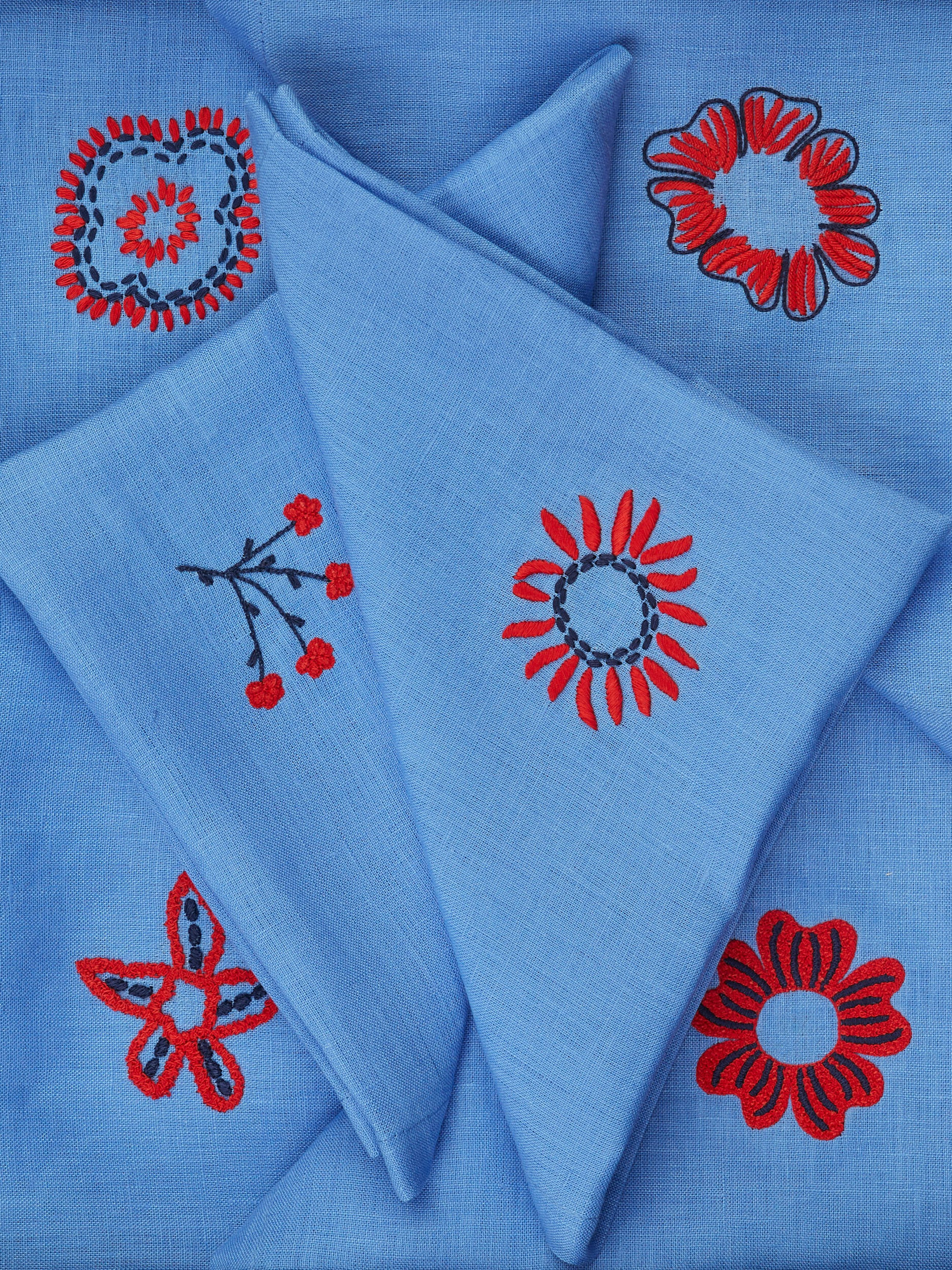 Napkins collage blue P 2